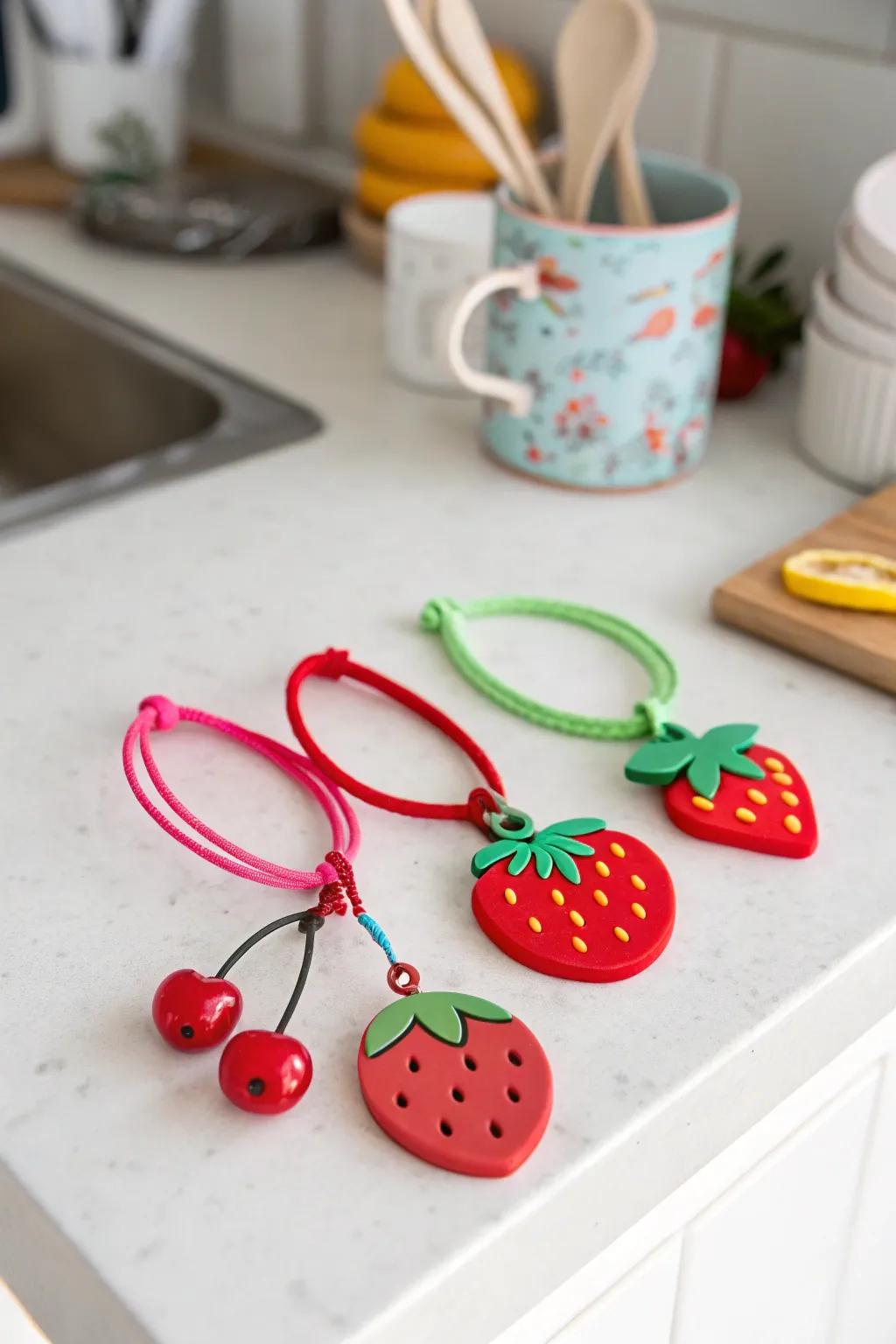 Fruit-themed charms for a burst of color within your domicile.