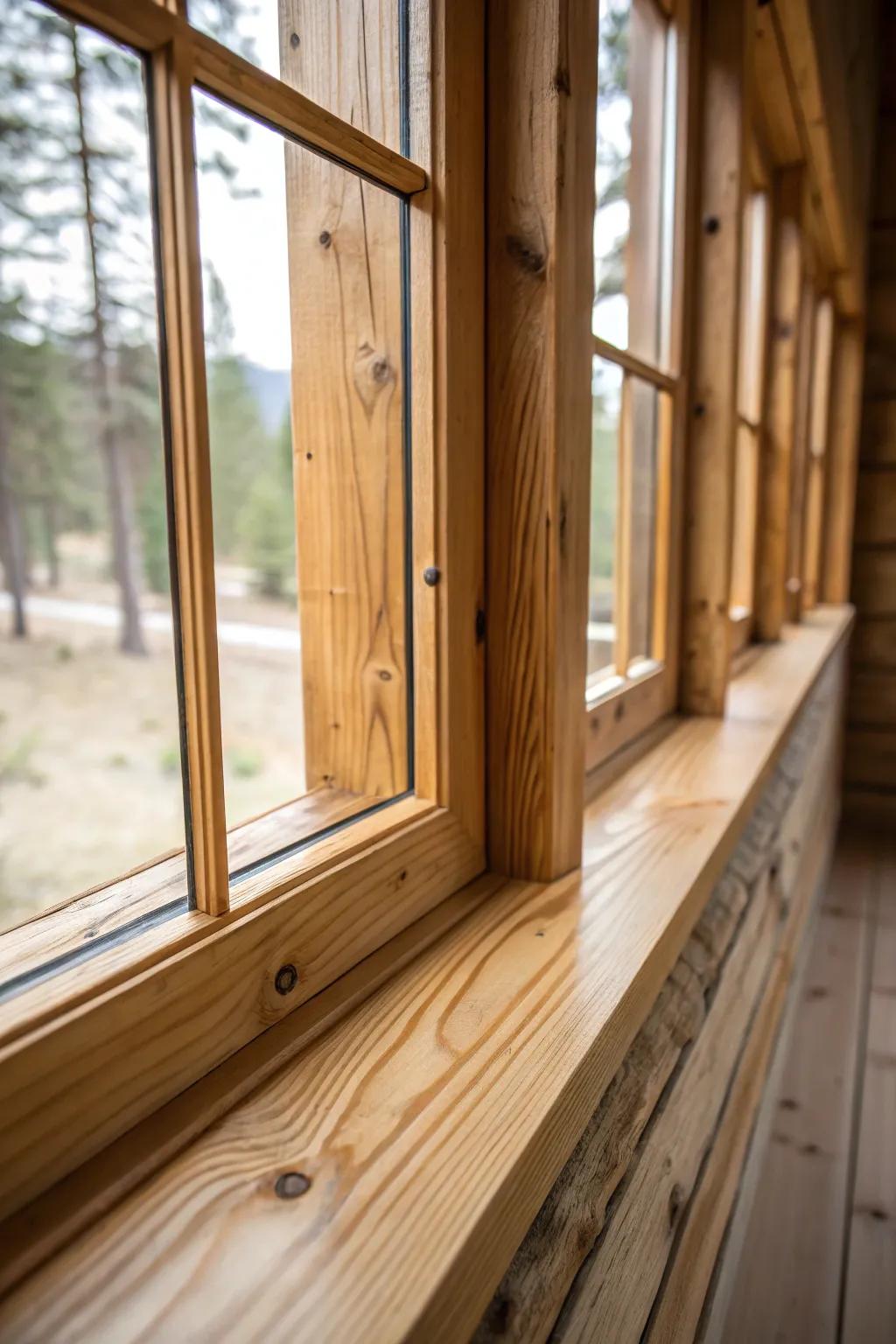 Broad fir planks make a striking country impression.