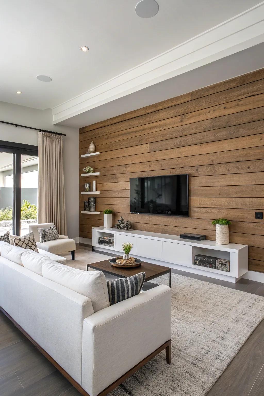 Horizontal panels offer a contemporary and refined design.
