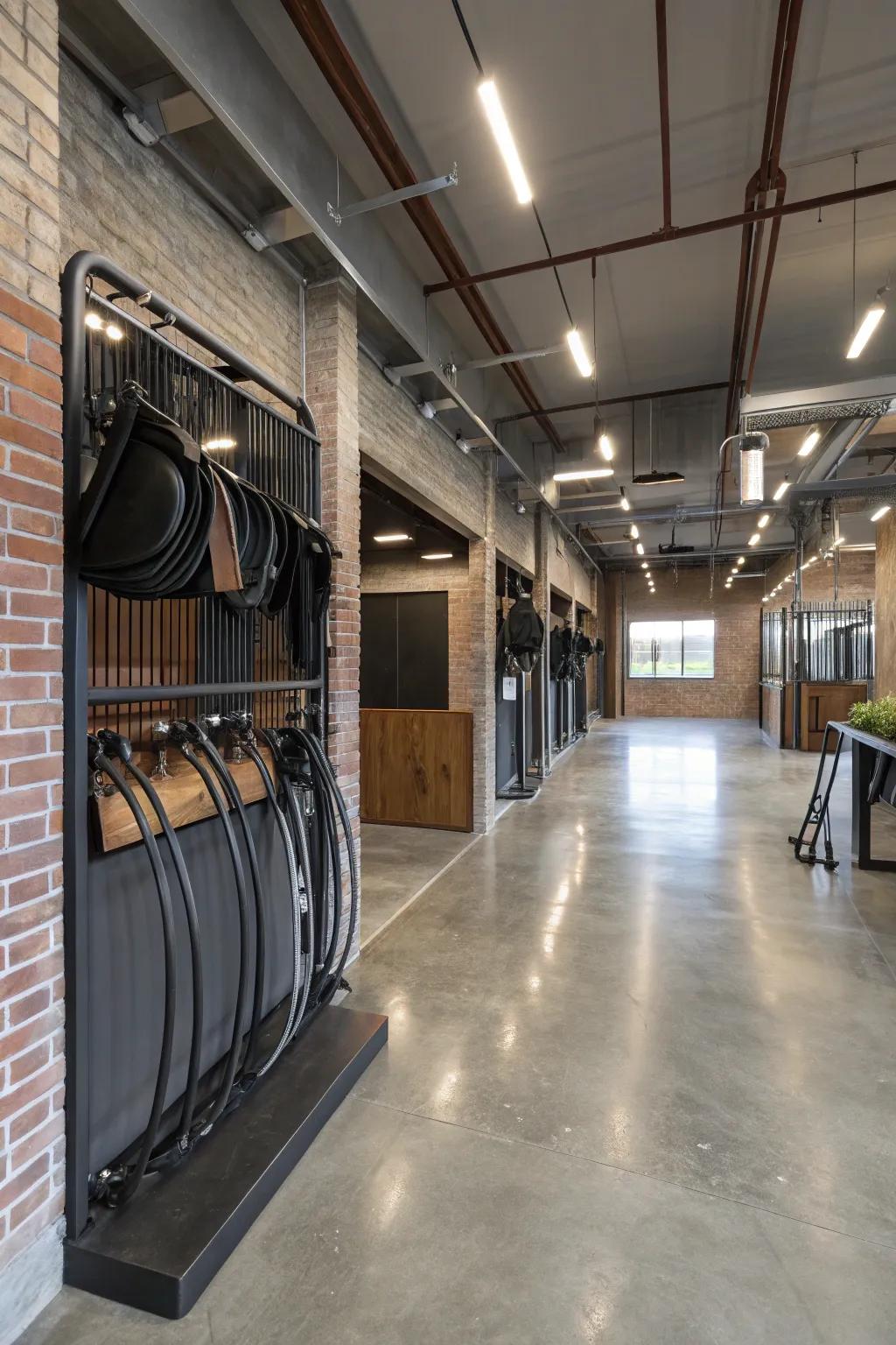 Metal racks deliver resilience and a modern appeal.