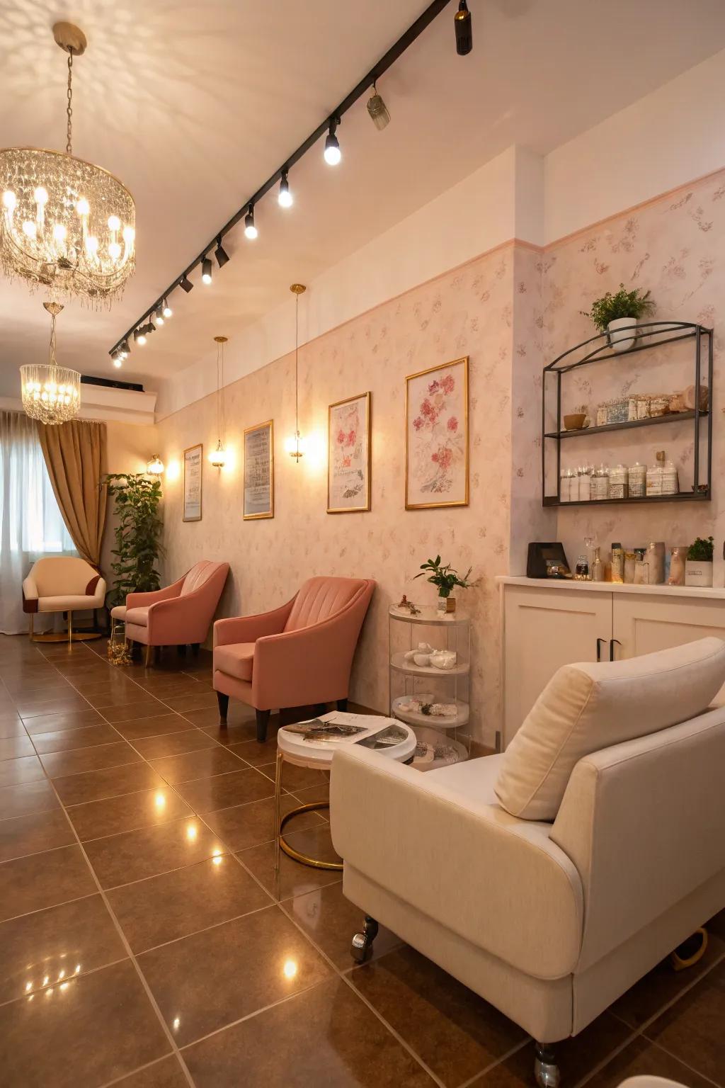 Gentle lighting establishing a warm, inviting mood.