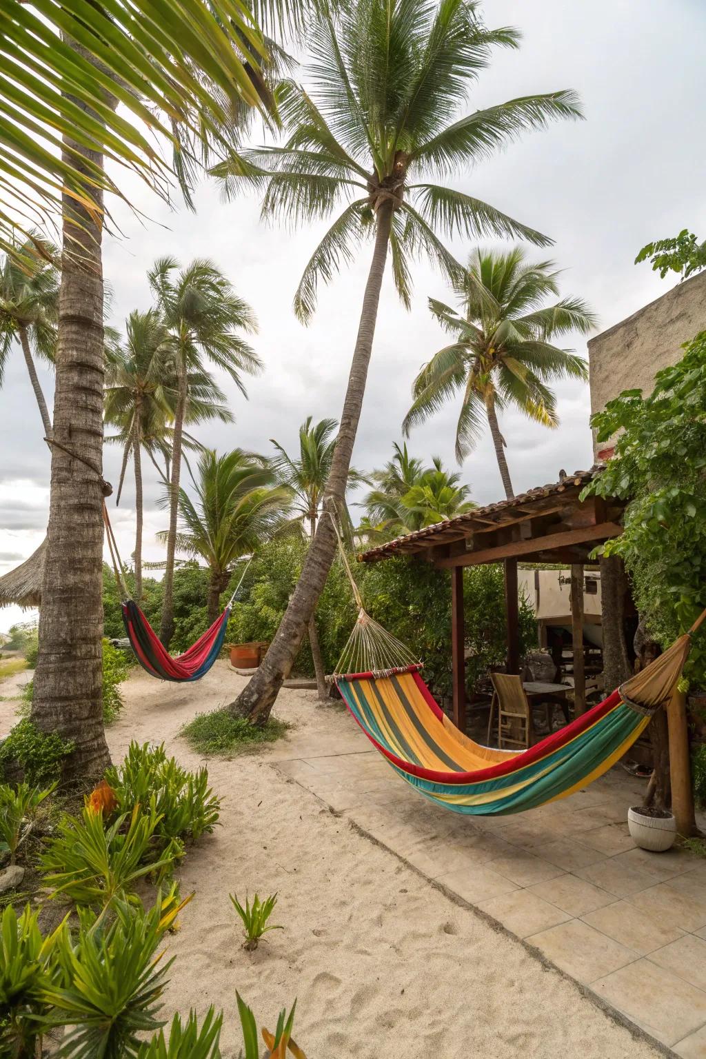 Escape to your personal tropical oasis in your yard.