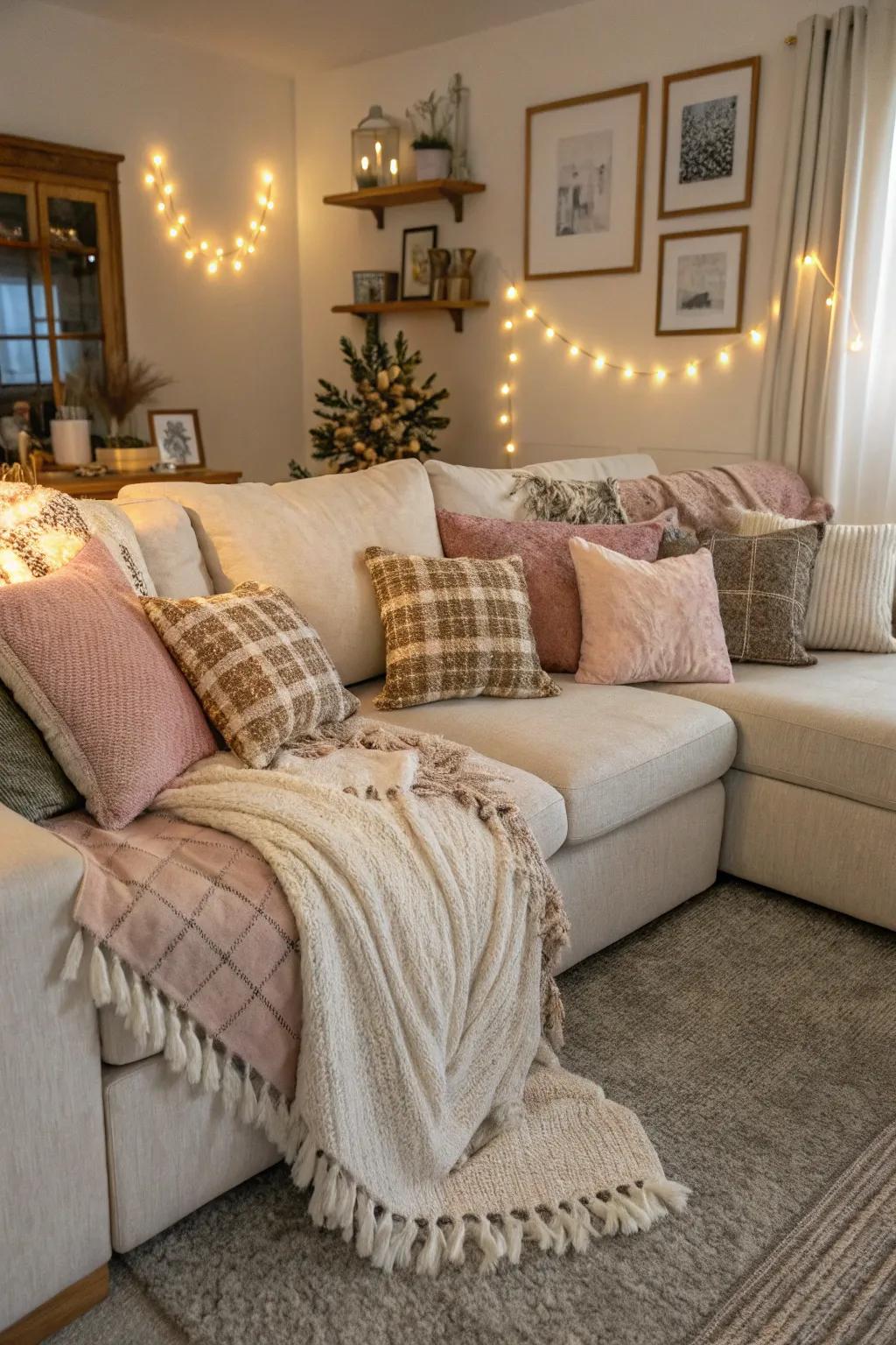 Luxurious textures enhance the comfort and visual appeal of your sectional.