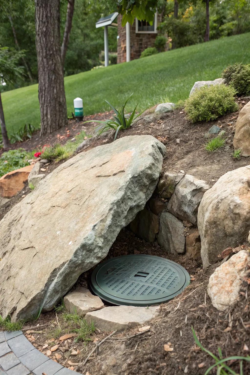 Simulated rocks deliver a swift, natural concealment option.