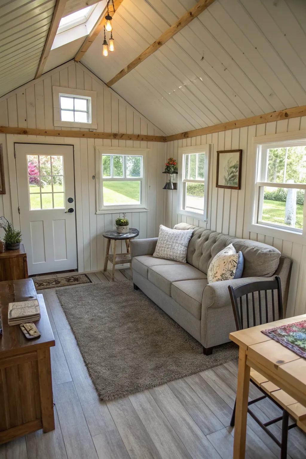 In a shed house, wise planning makes every square inch count.