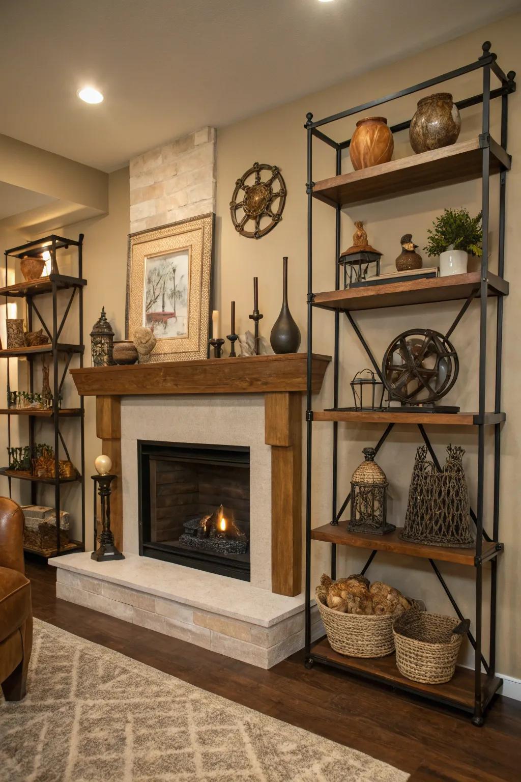 A varied mix of materials produces an intriguing display.