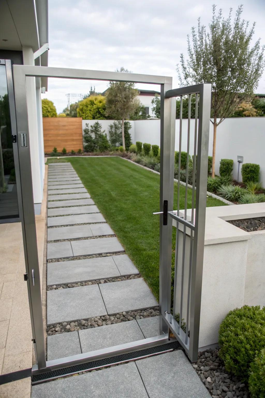 A minimalist entrance that embodies modern simplicity.