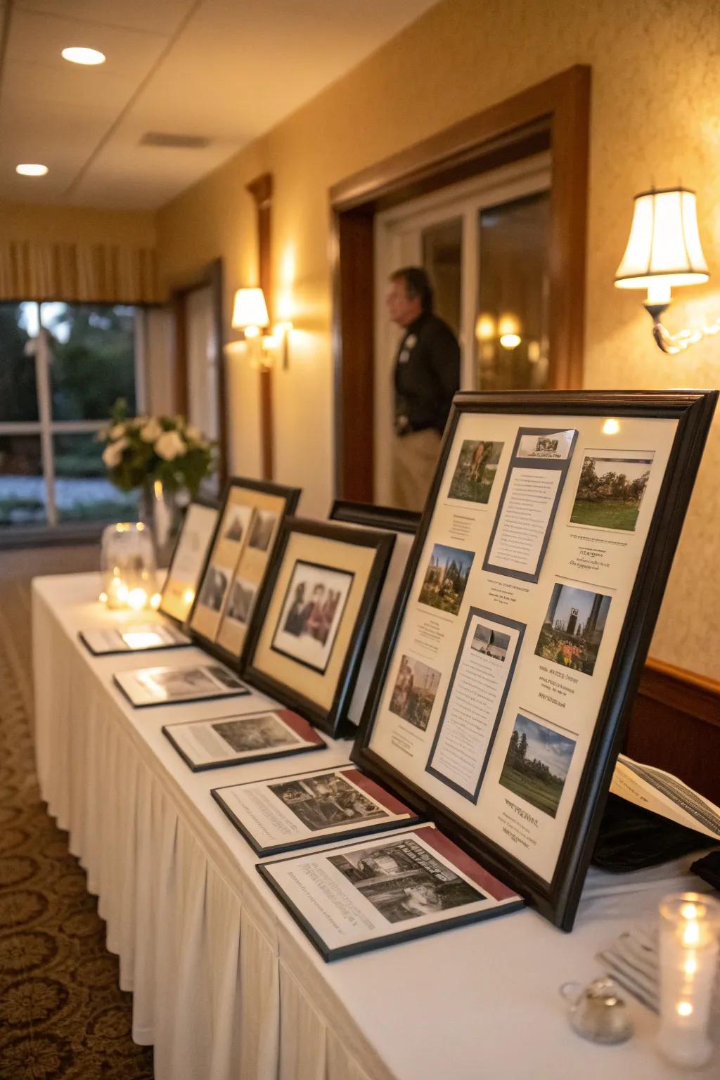 A photographic timeline introduces depth and emotion to the celebration.