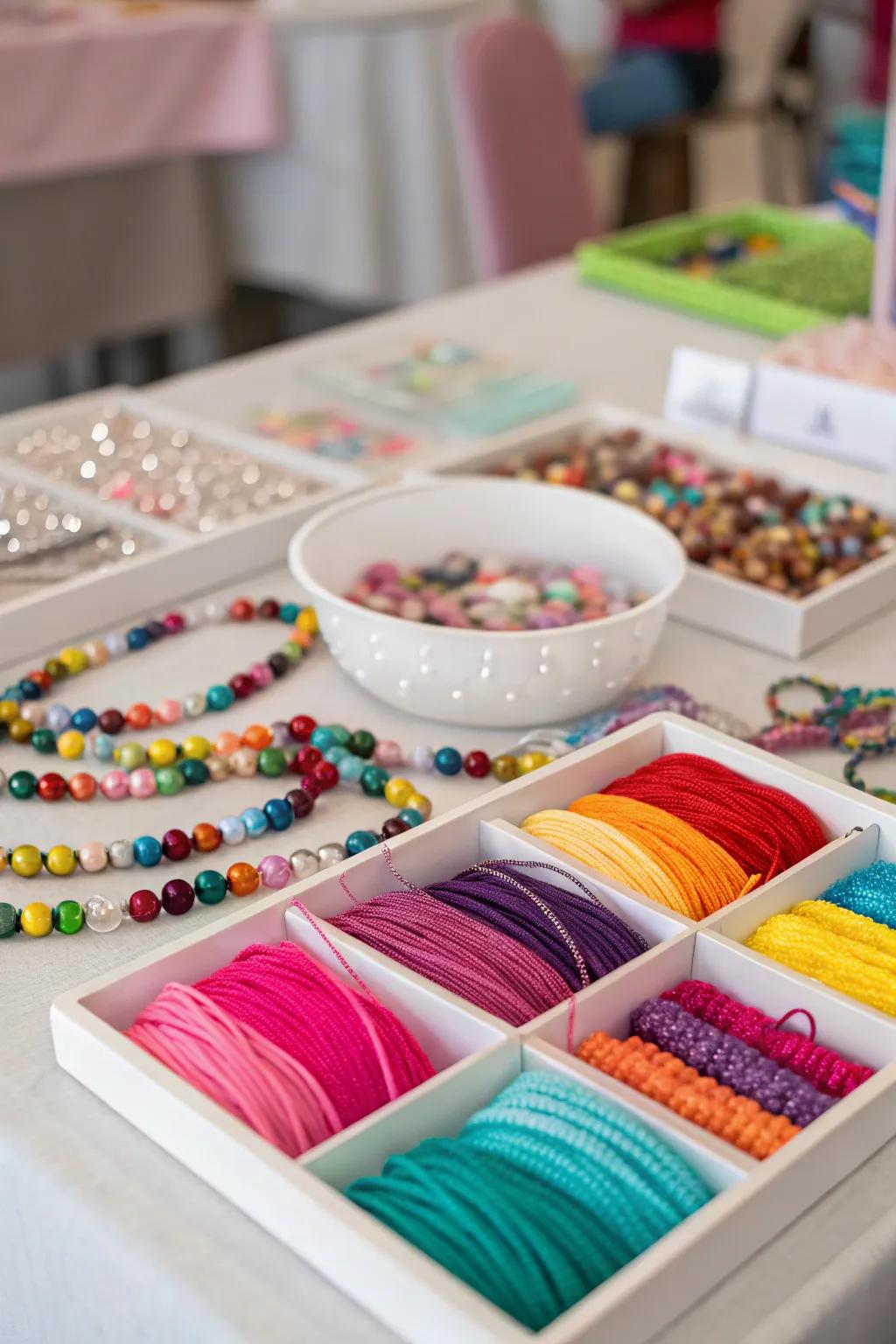 Make personalized friendship bracelets to your heart's content.