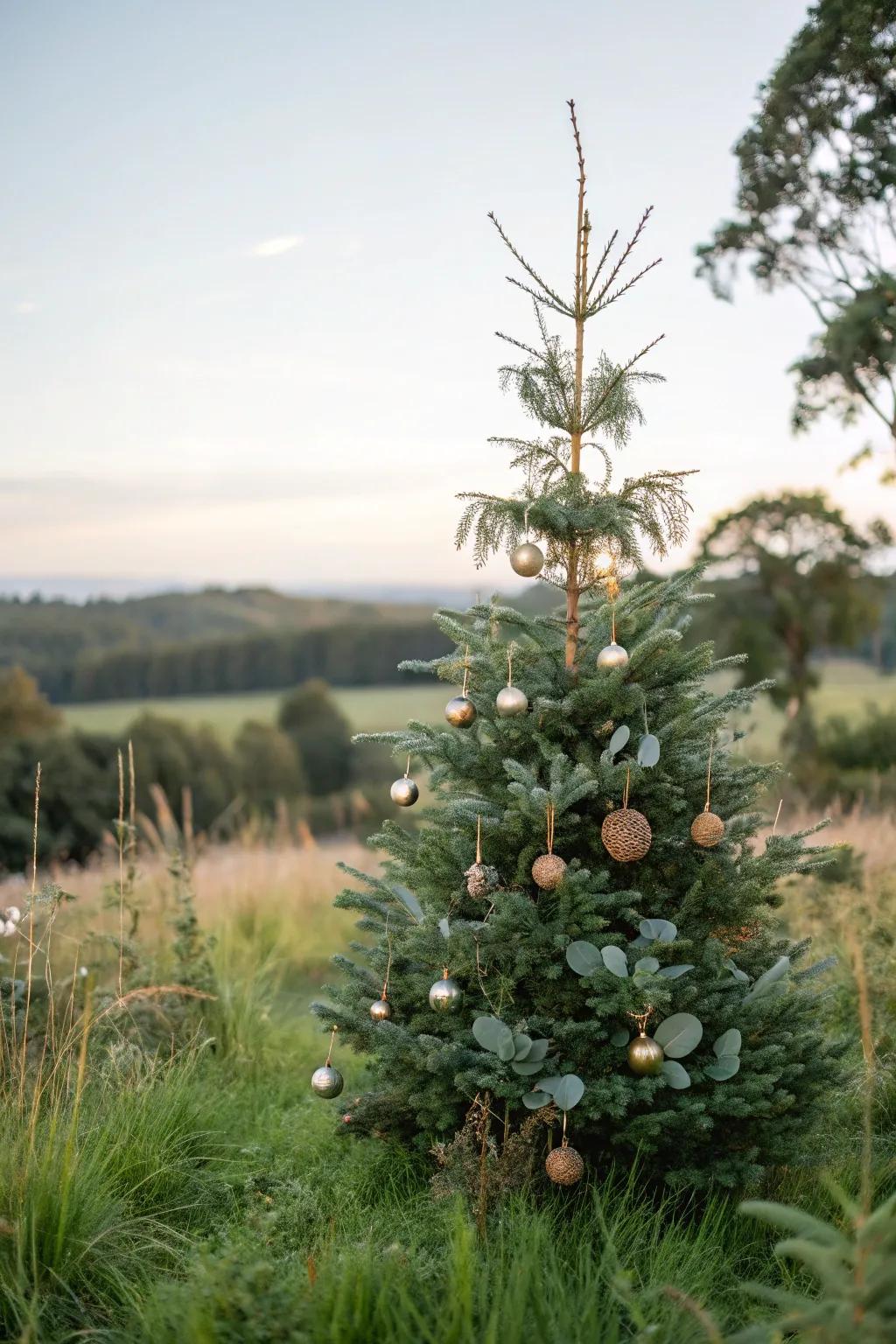 Unadulterated components impart a revitalizing, organic appearance to the tree.