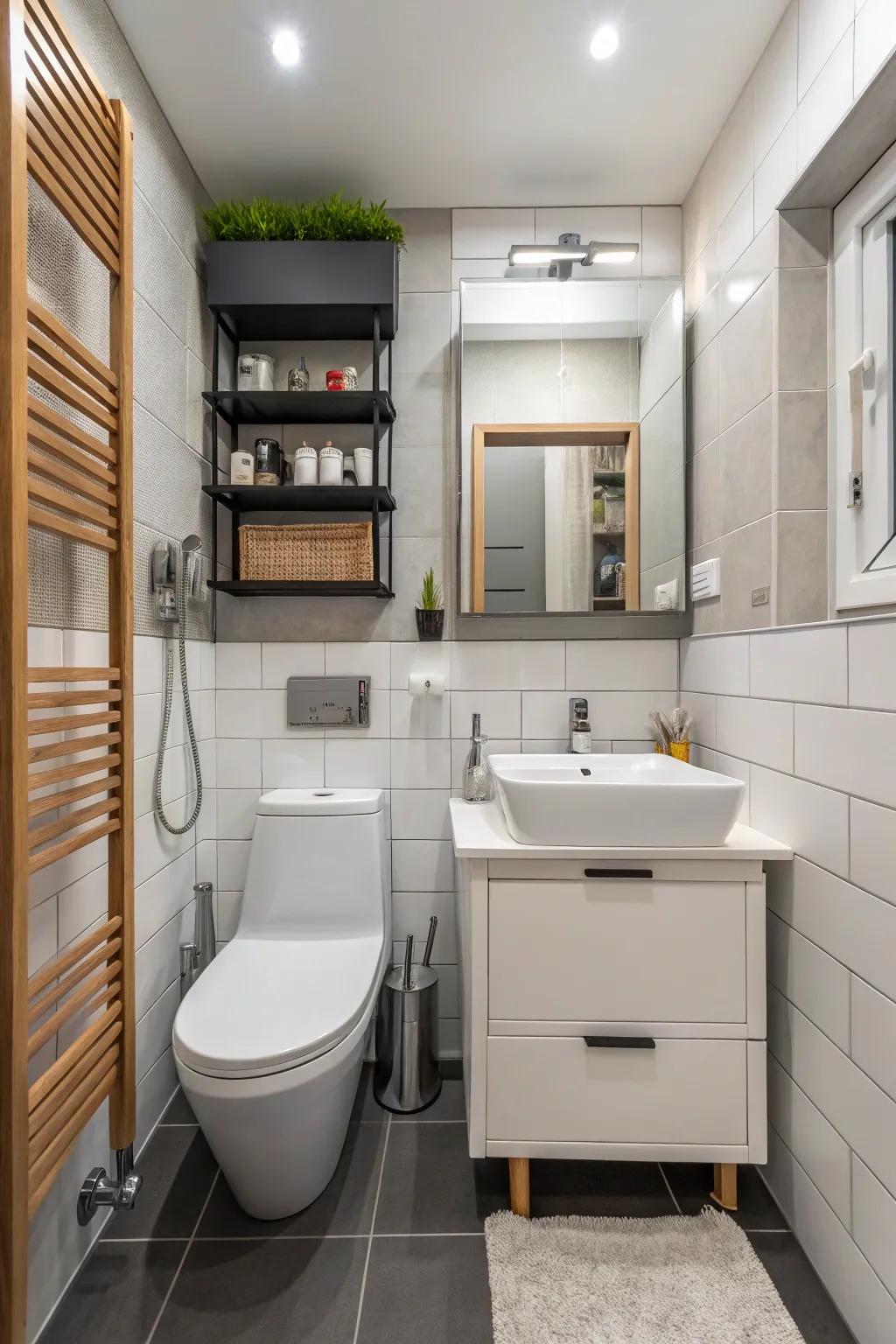 An effective plumbing configuration enhances functionality in limited spaces.
