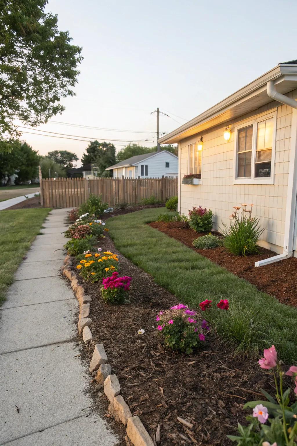 Mulch keeps weeds away and keeps beds looking tidy.