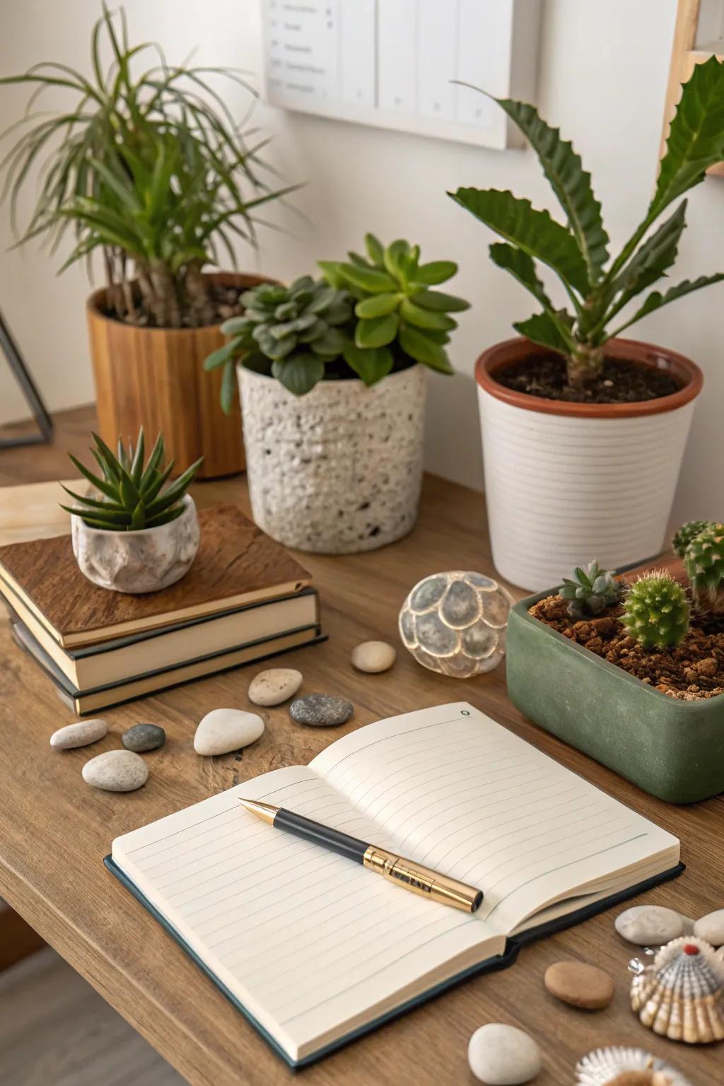 A vibrant office space elevated with lush greenery.