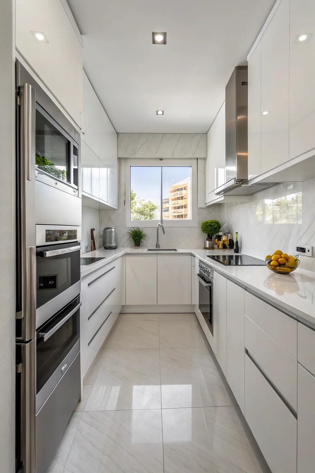 Sleek appliances help maintain a clutter-free kitchen aesthetic.