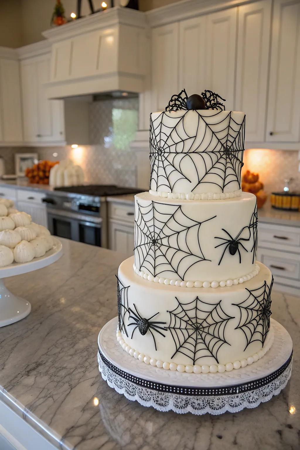 Levels of intrigue with spider and web motifs.