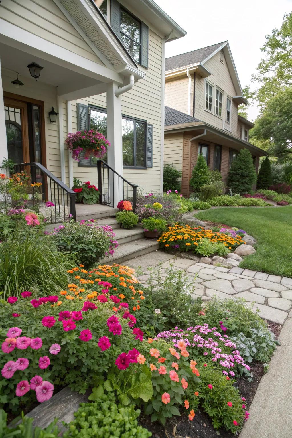 Front yard gardens give a welcoming sensation to your house.