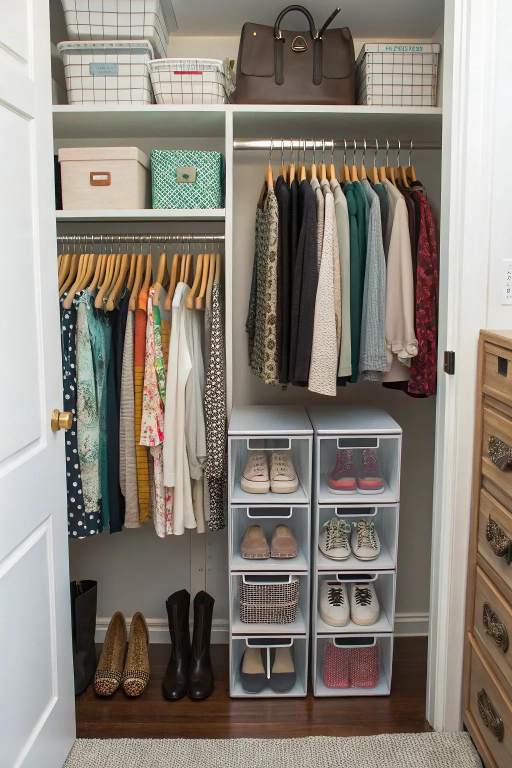 A well-organized closet can hold more than you imagine.