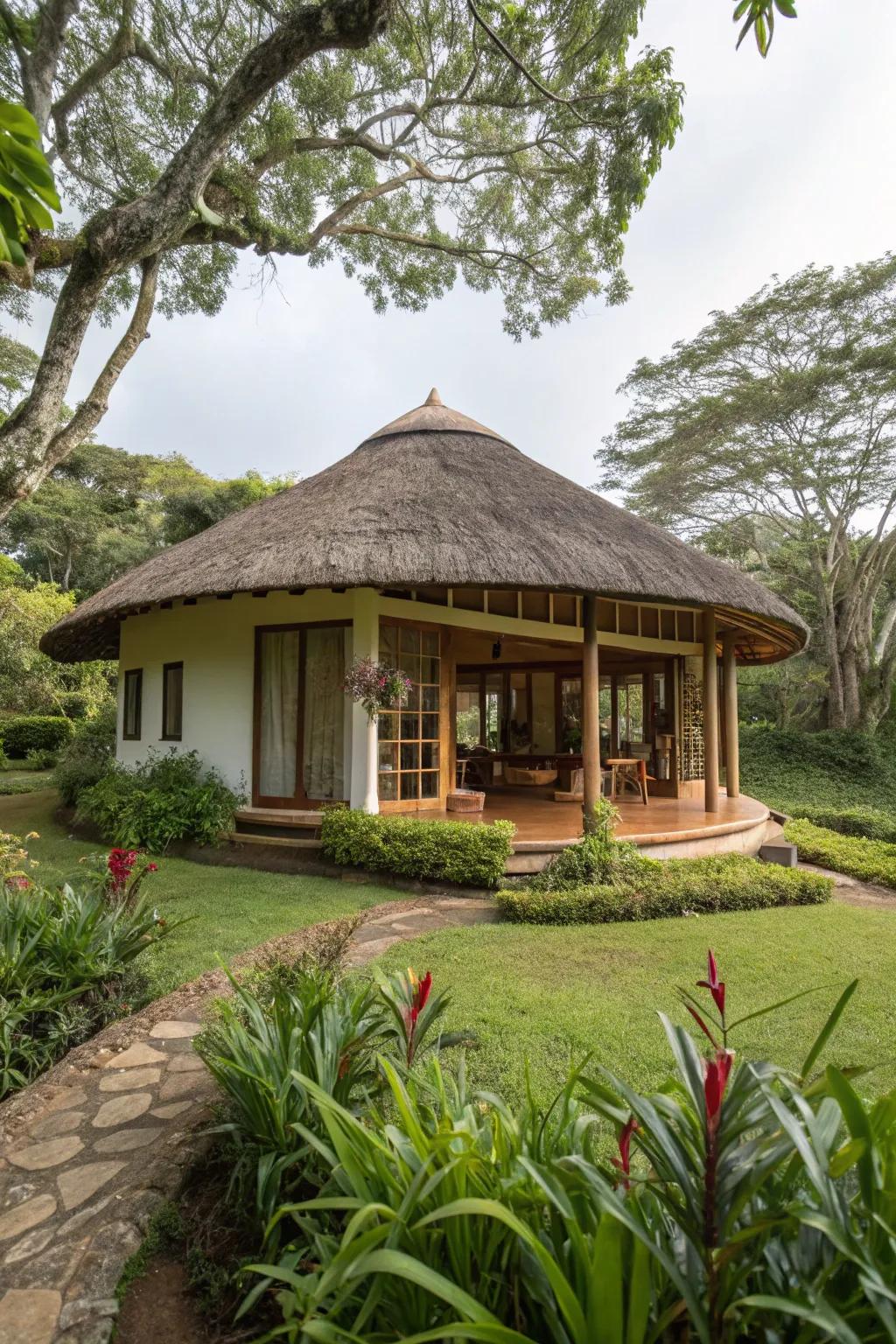 A circular home design embracing community and nature.