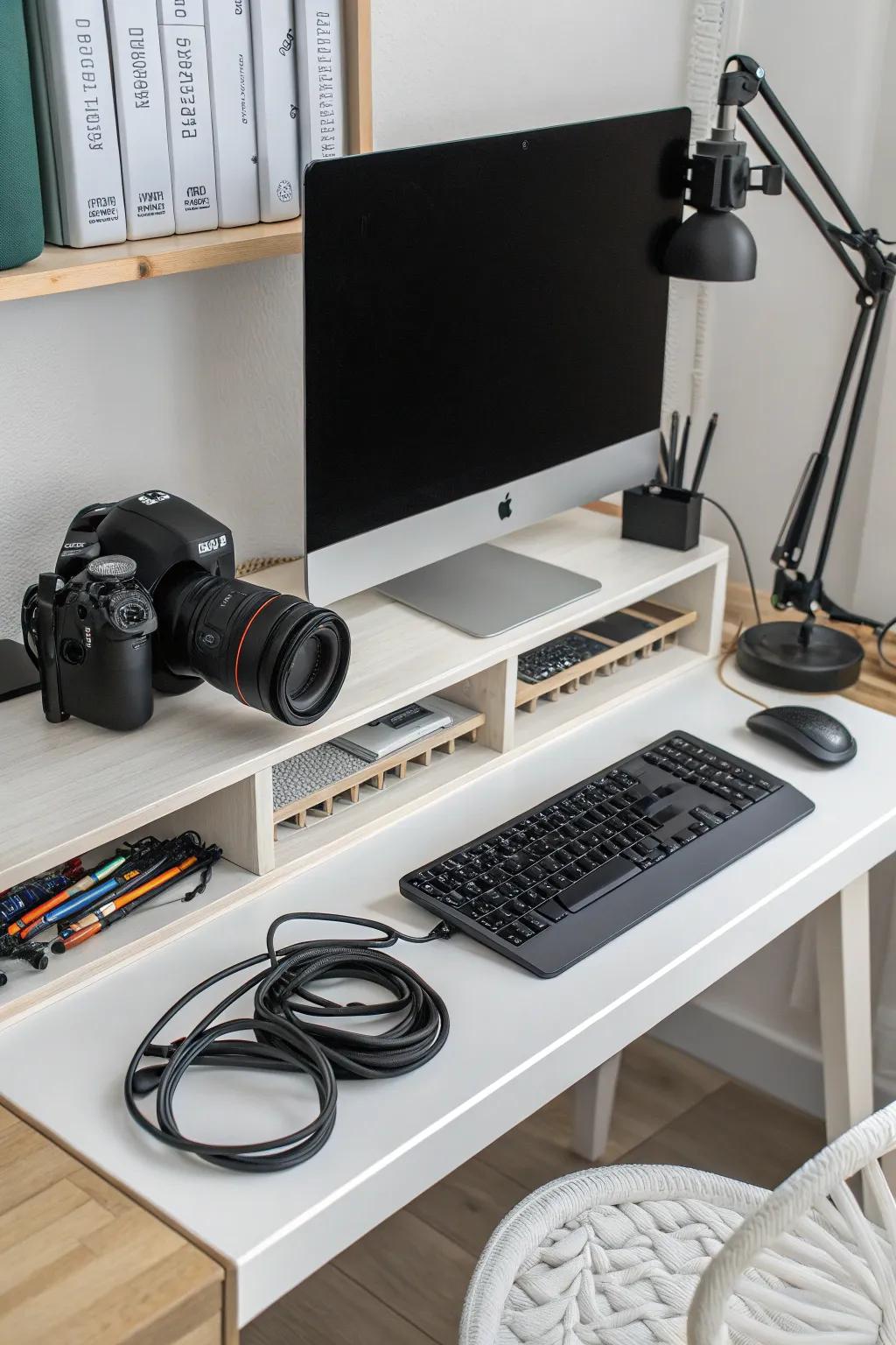 Maintain focus with a well-organized streaming desk.