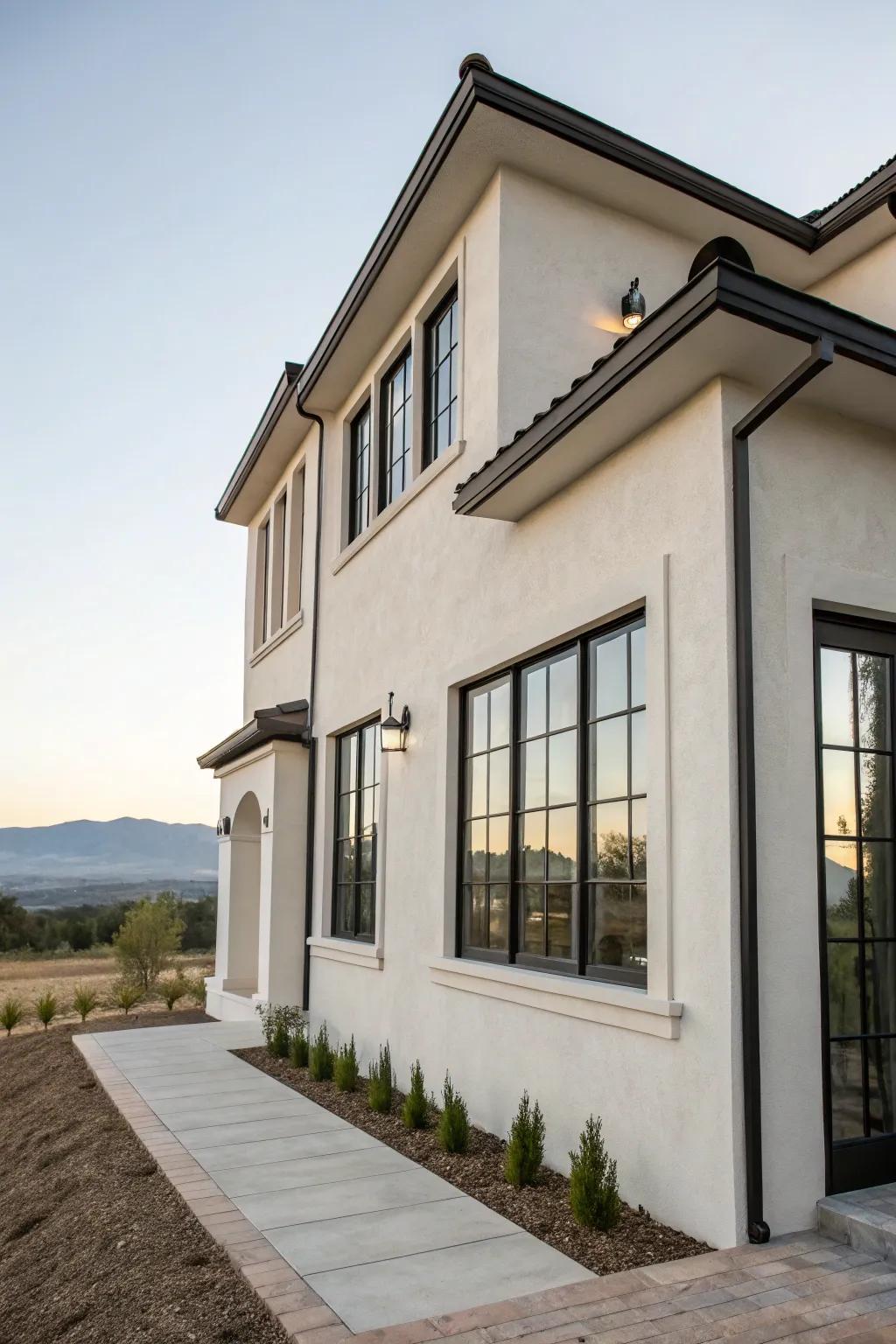 Uncluttered shapes and minimalist edges enhance this modern architecture.