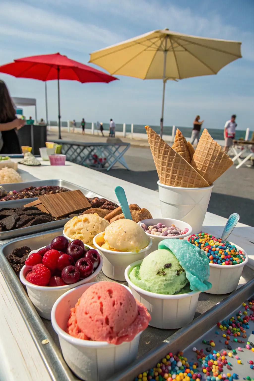 An ice cream parlor provides a sugary and revitalizing birthday indulgence.