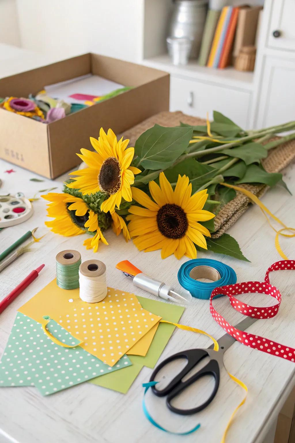 Interesting sunflower craft kit for DIY enthusiasts.