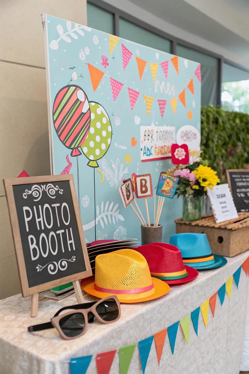 A DIY photo corner is ideal for snapping fun memories at a Sweet 16.