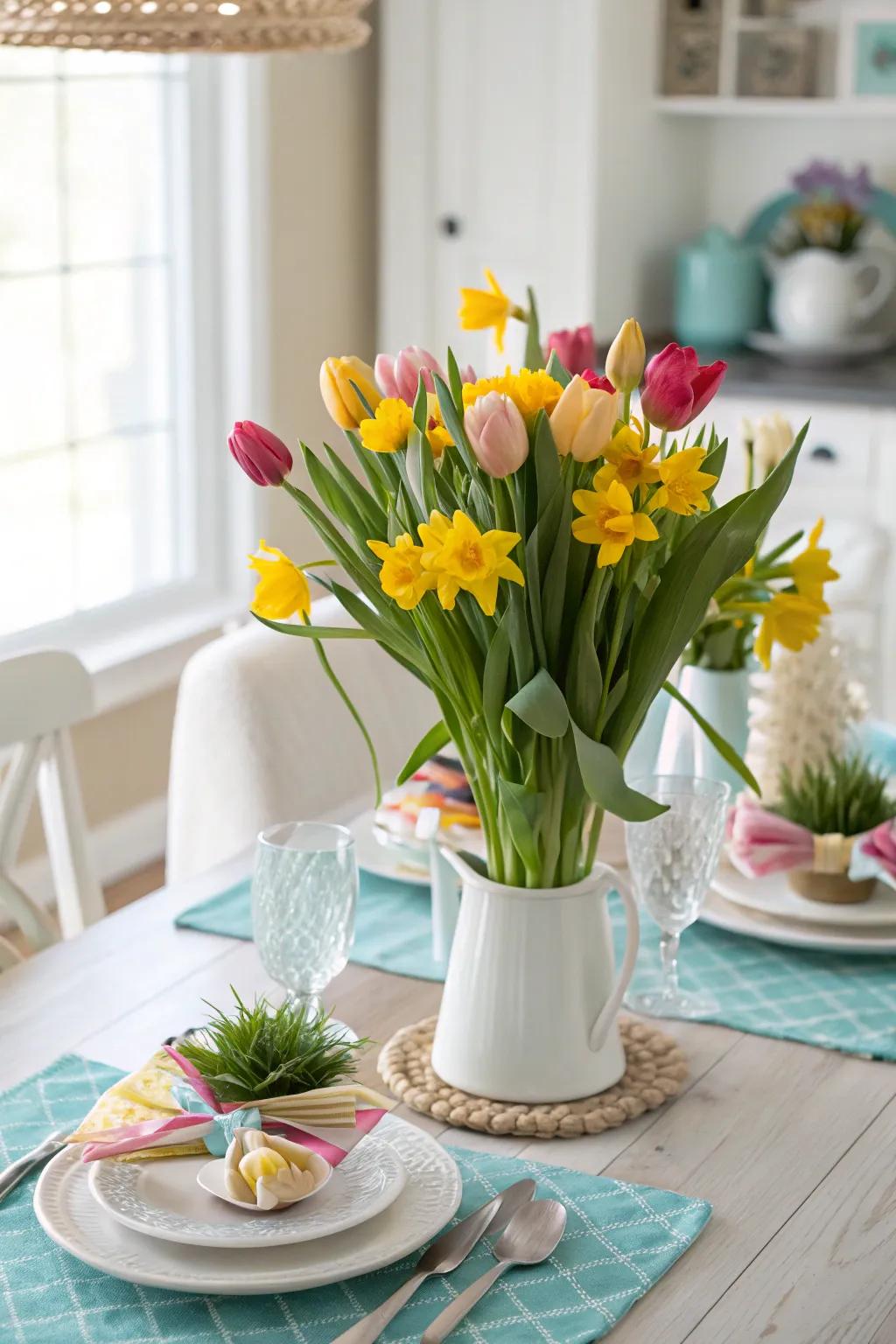 Seasonal center decorations bring nature's charm to your table.