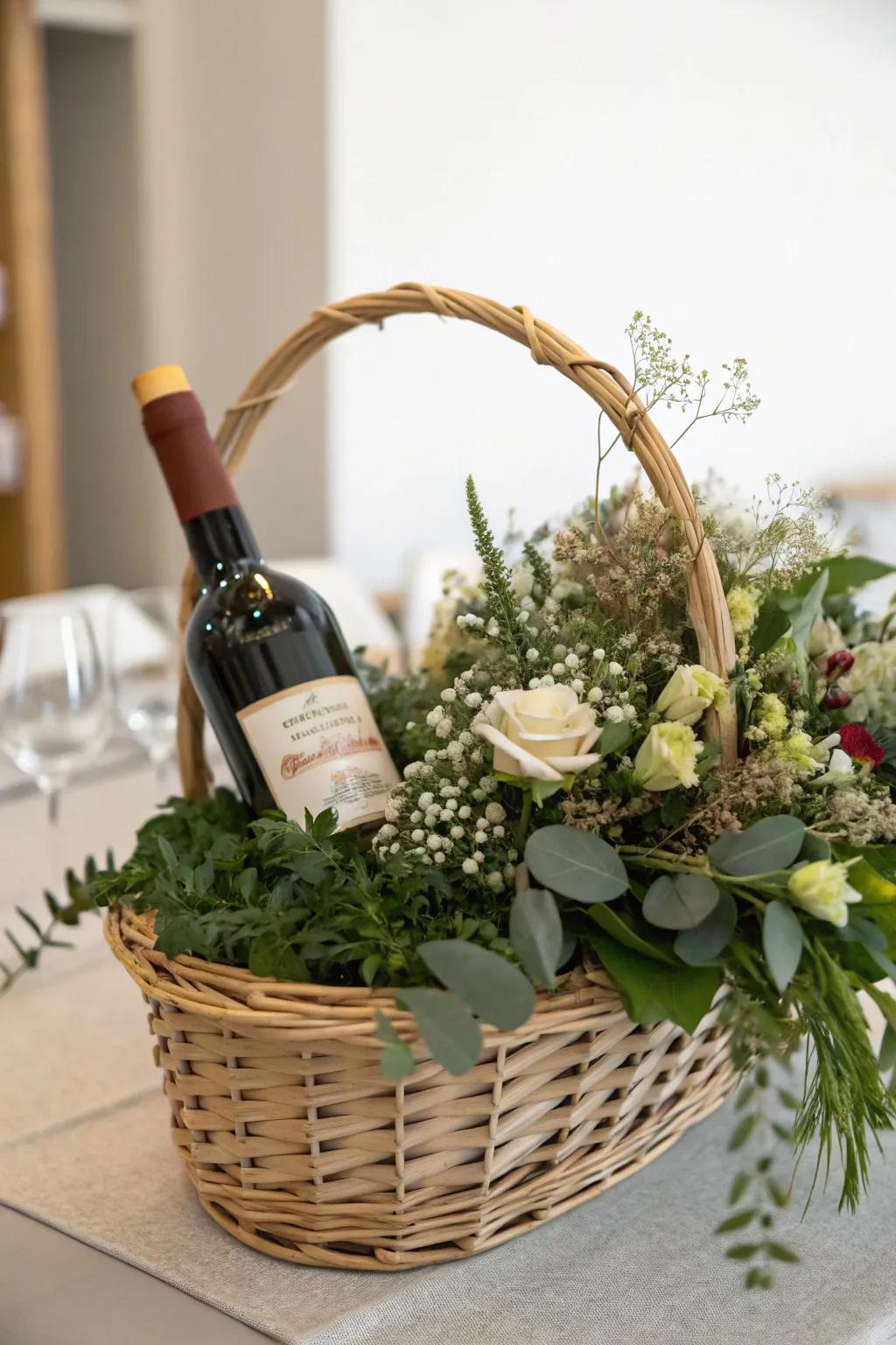 A celebratory element with grape wine for Thanksgiving festivities.