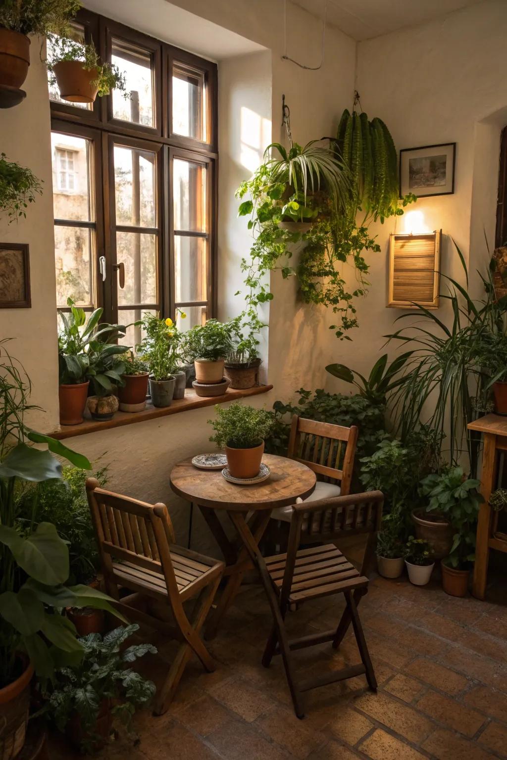 Organic touches bring a warm, serene feel to smaller spaces.