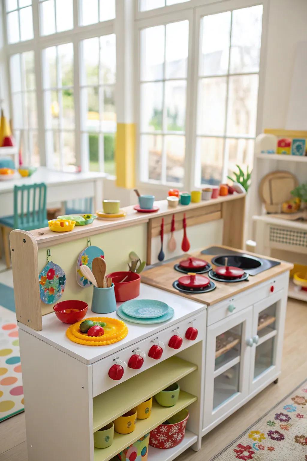 A charming kitchen arrangement for budding young cooks.