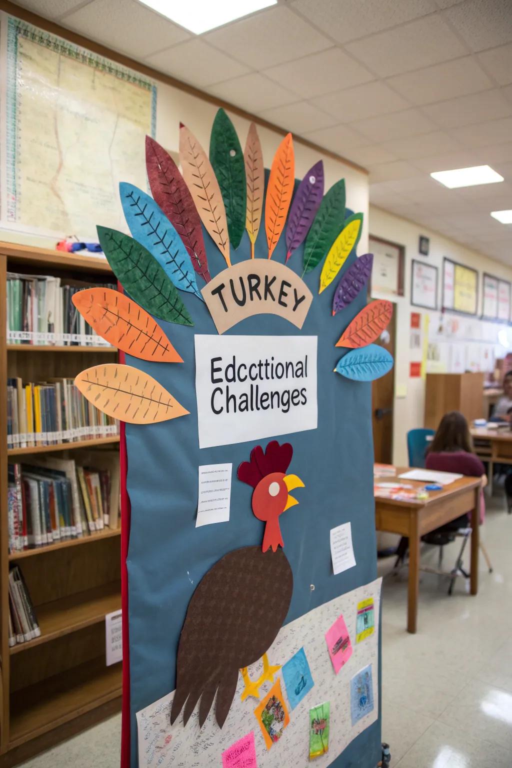 A turkey board that combines learning with holiday decor.