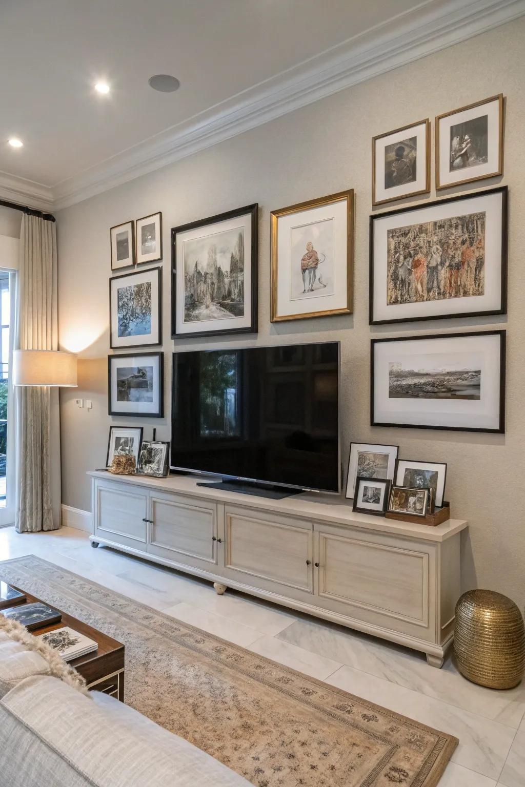 Change your TV into a piece of art with art-inspired frame designs.