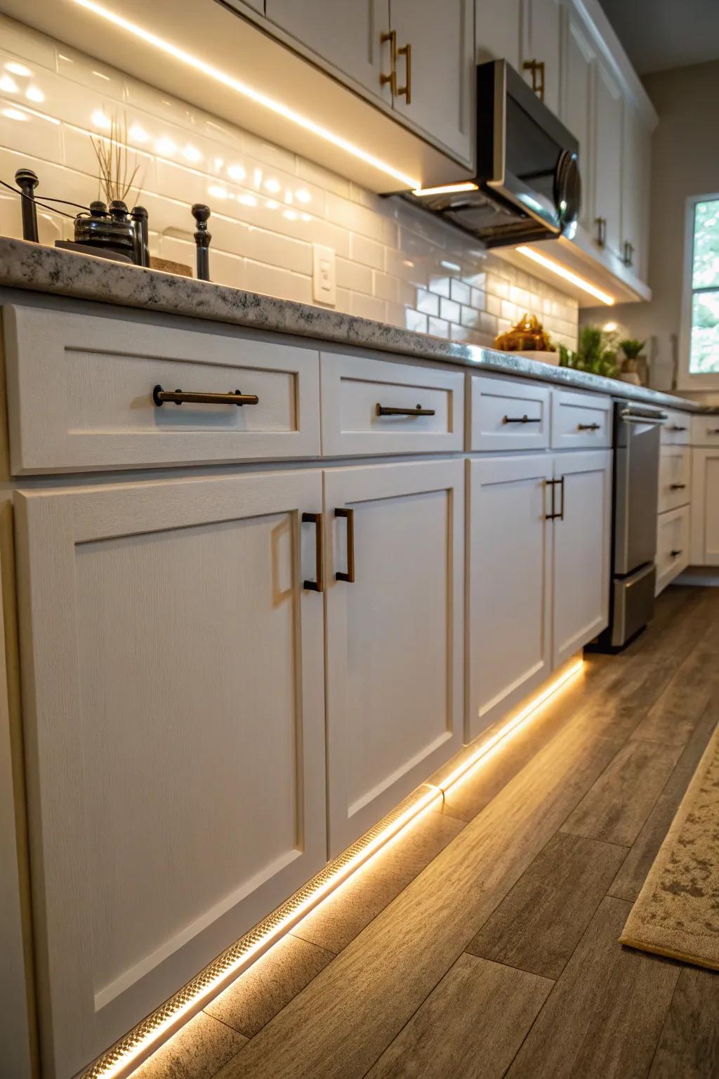 Plug-in light bars provide a fast and straightforward lighting option for kitchens.