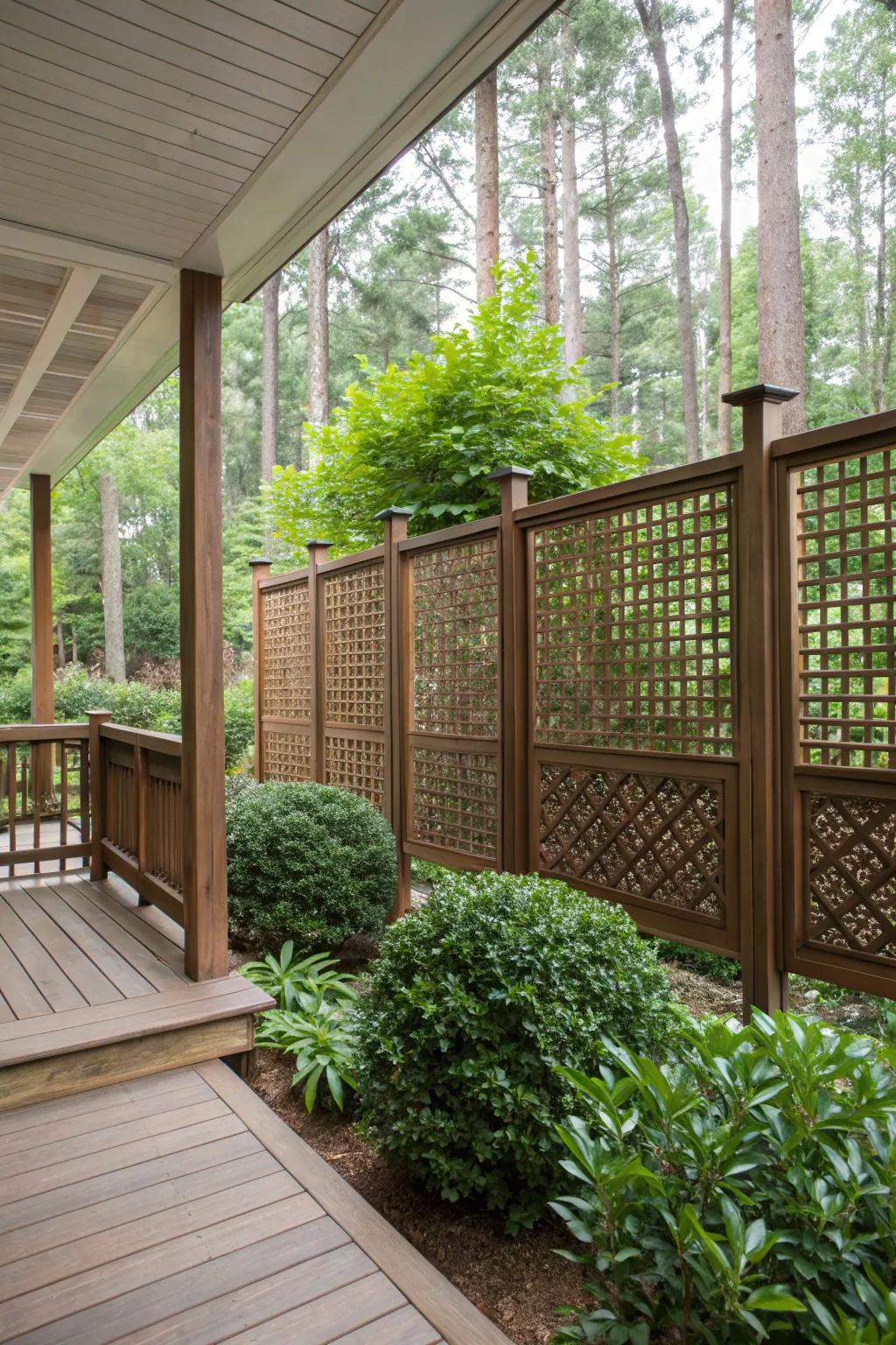 Enhance privacy and style with beautiful screens.