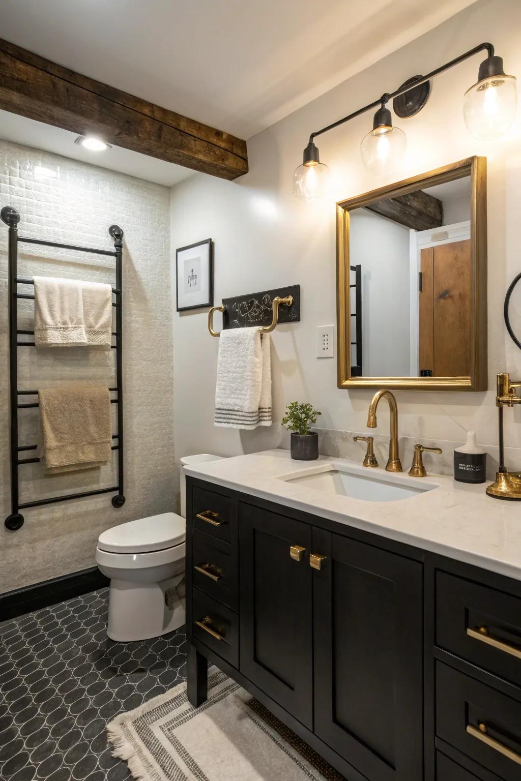 Mixing metals for a designer touch.