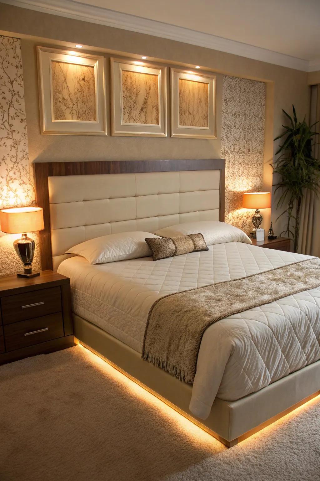 Integrated lighting delivers both style and utility.