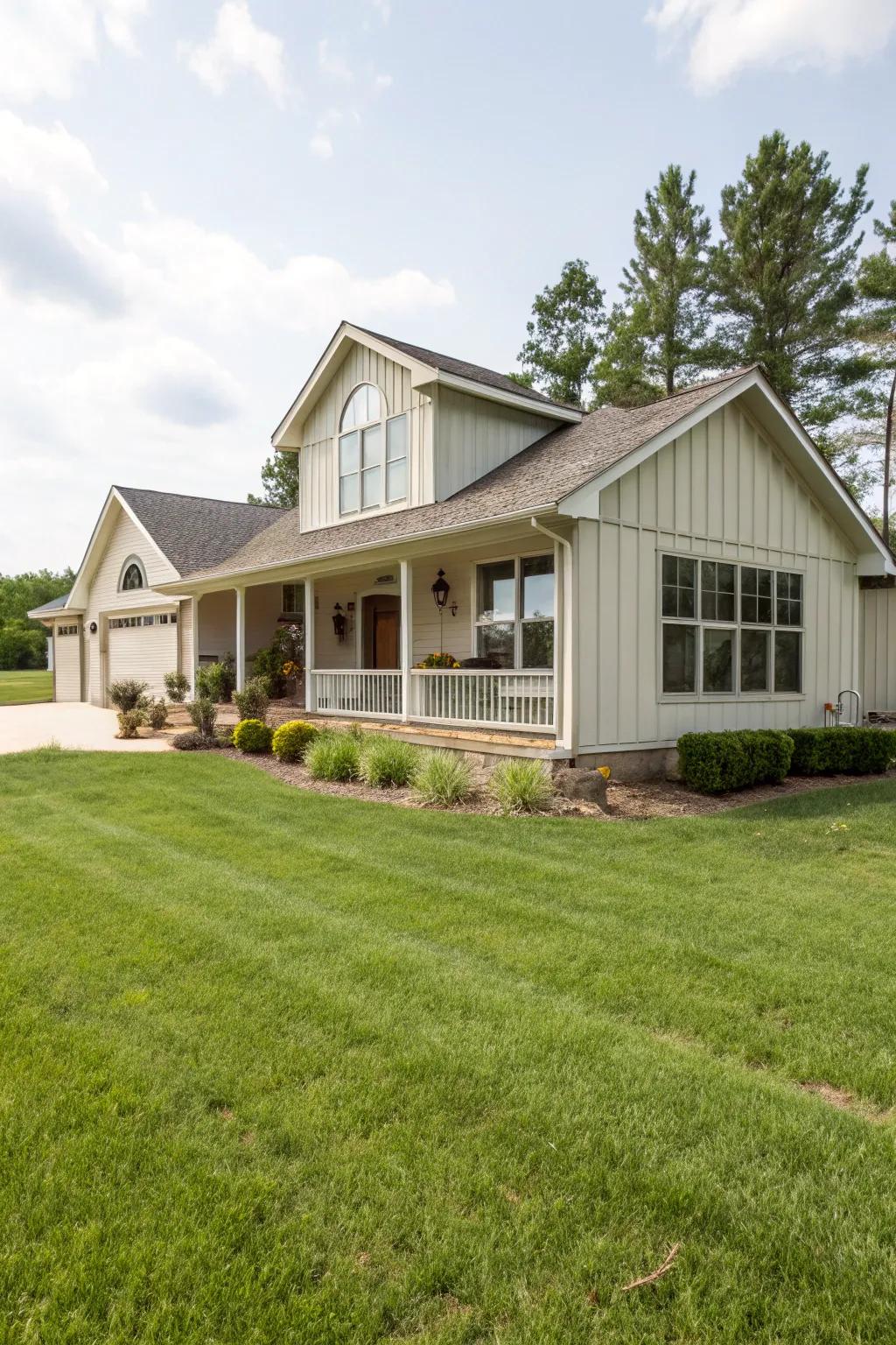 Upright cladding creates an illusion of height and introduces visual interest to any dwelling.