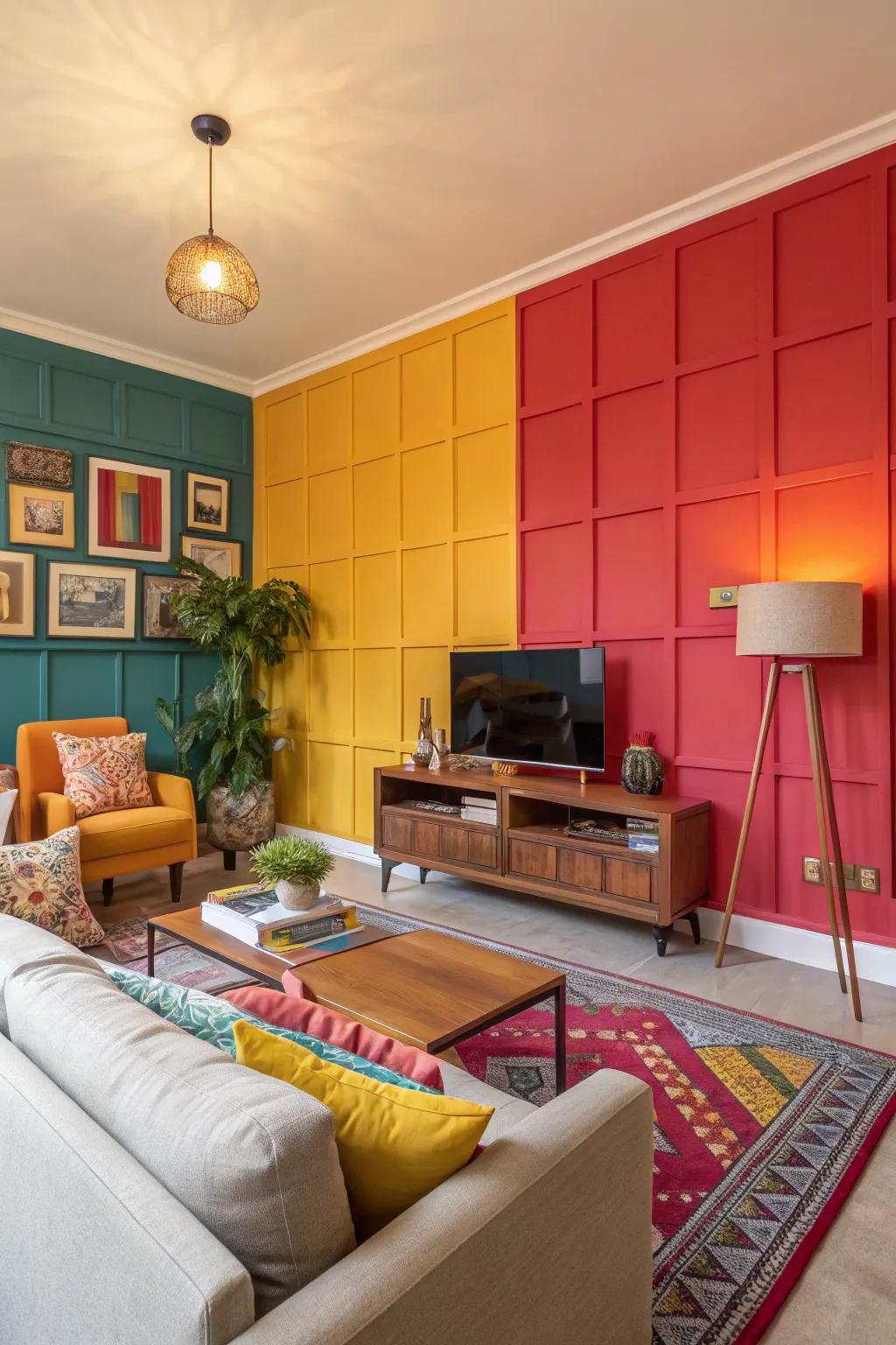 Accessible panache via painted fibreboard boards.