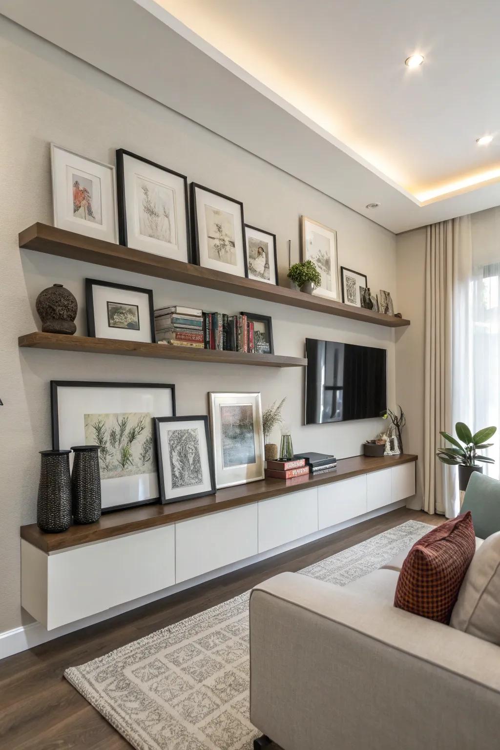 Turn your shelves into a curated art collection.