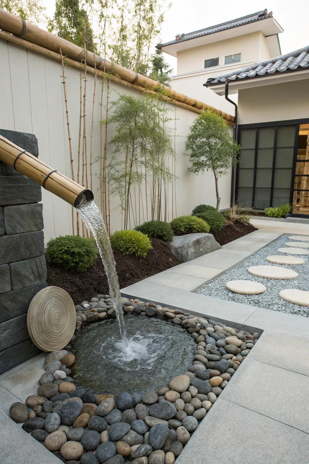 A Contemplative garden waterfall enriches your space with peace.