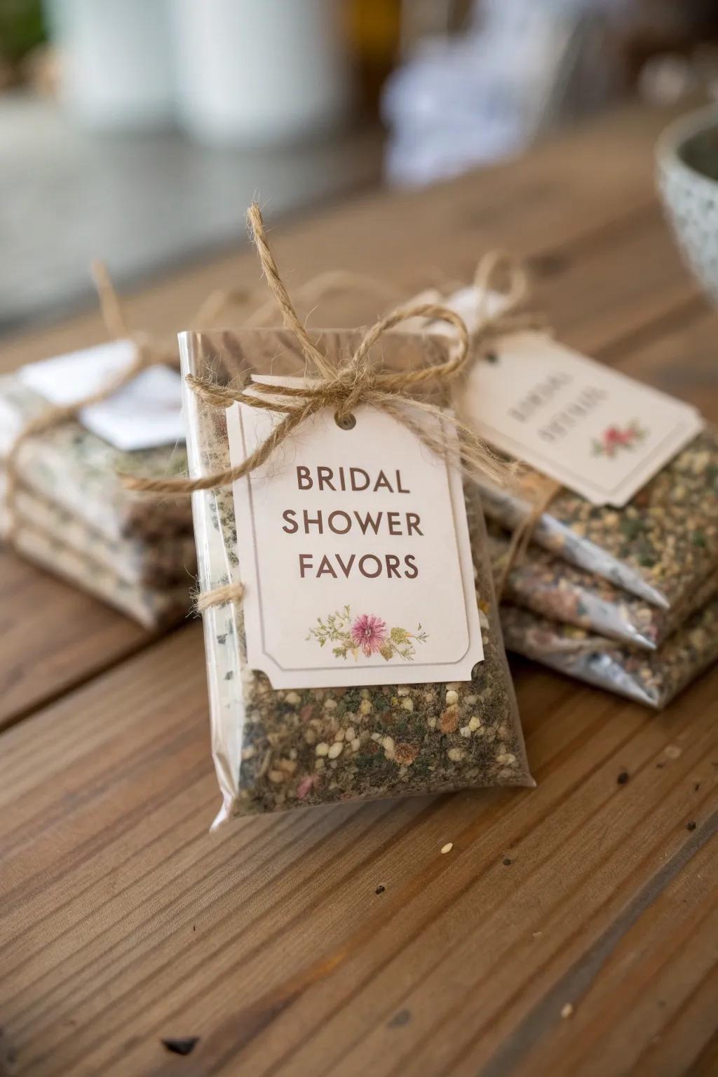 Meadow seed packets make considerate, earth-friendly gifts.