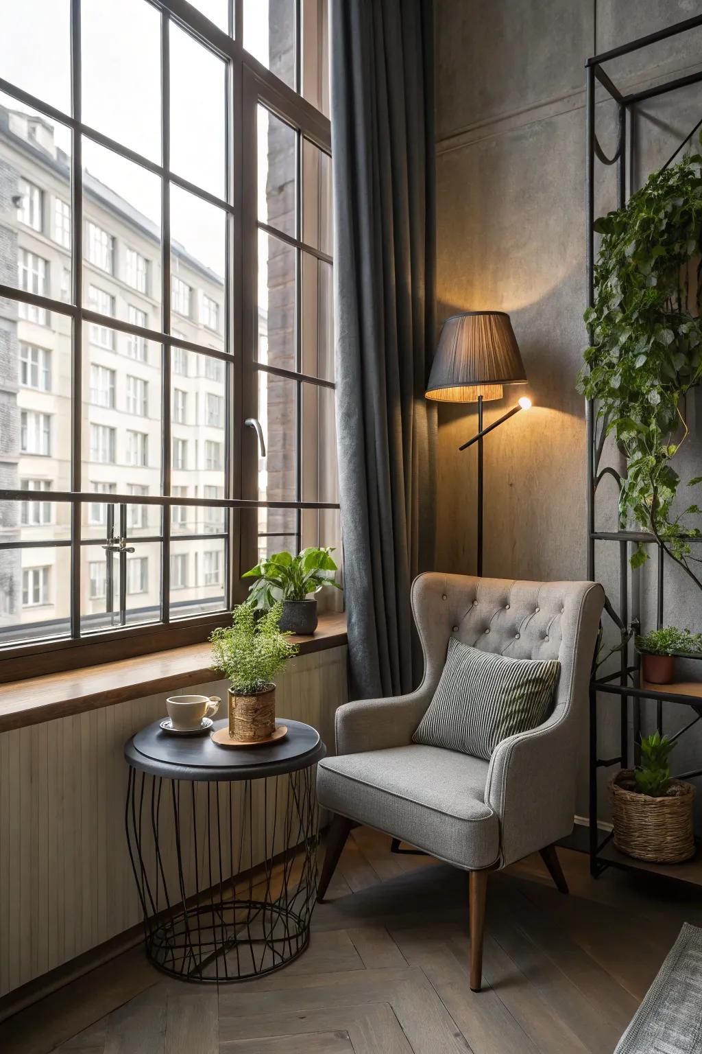 Harmonize styles and substances, resulting in a personalized and distinctive window corner.
