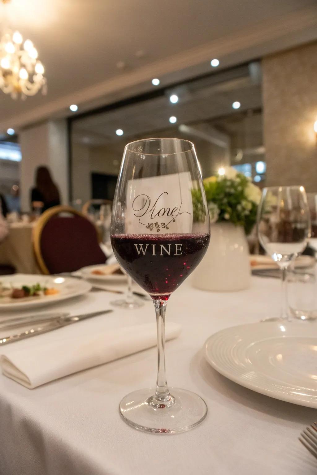 Personalized text turns every toast into a special occasion.