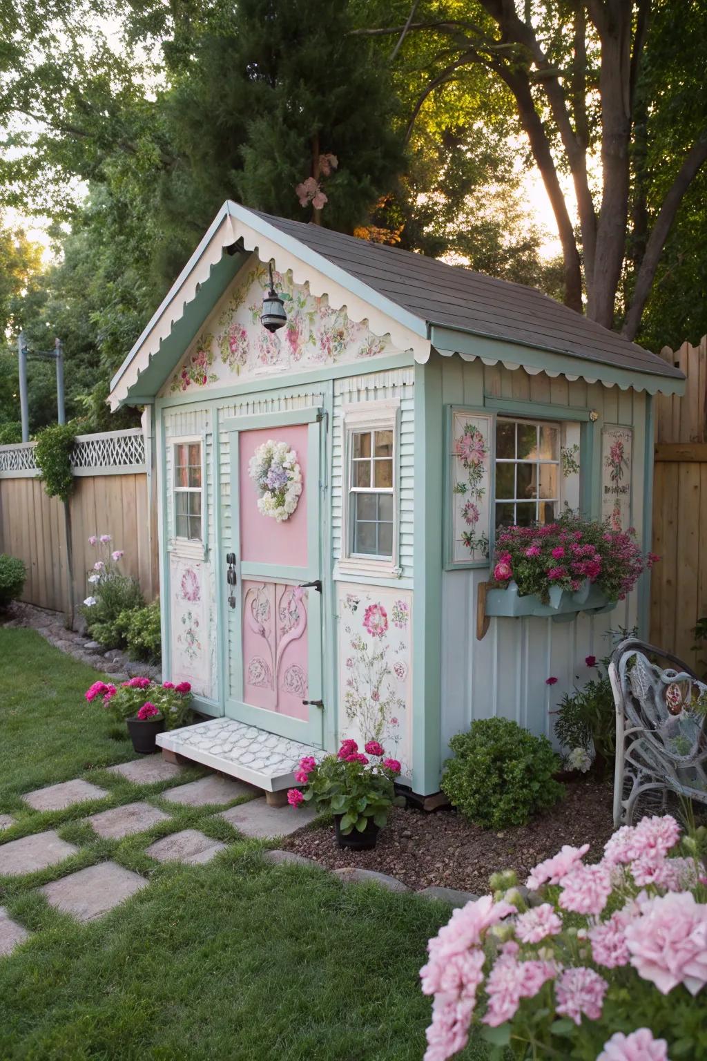 A delightful backyard escape for creative breaks.