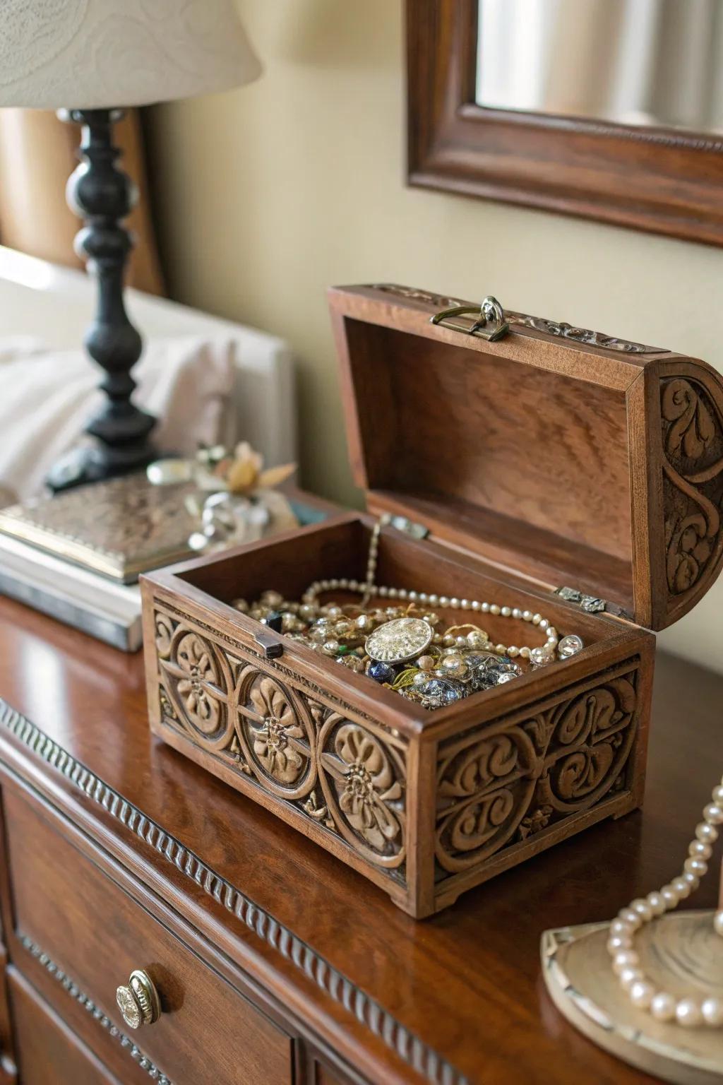 Bespoke timber lockboxes present fashionable storage alternatives.