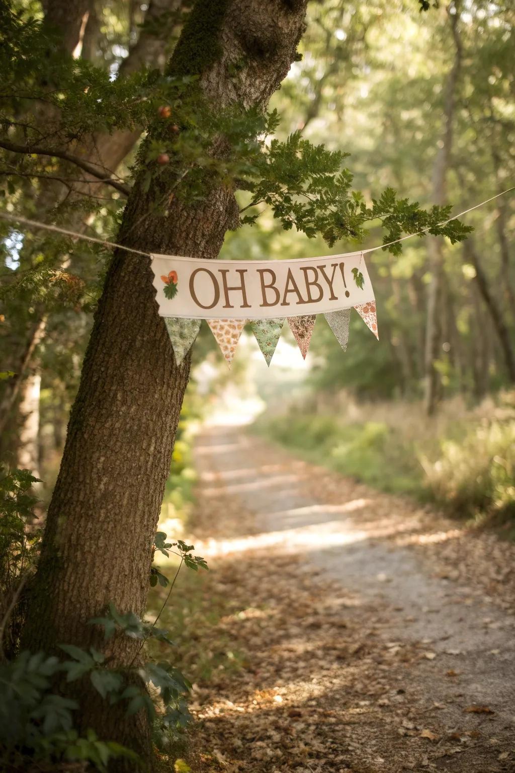 Exploratory banners contribute a celebratory accent to the decorations.