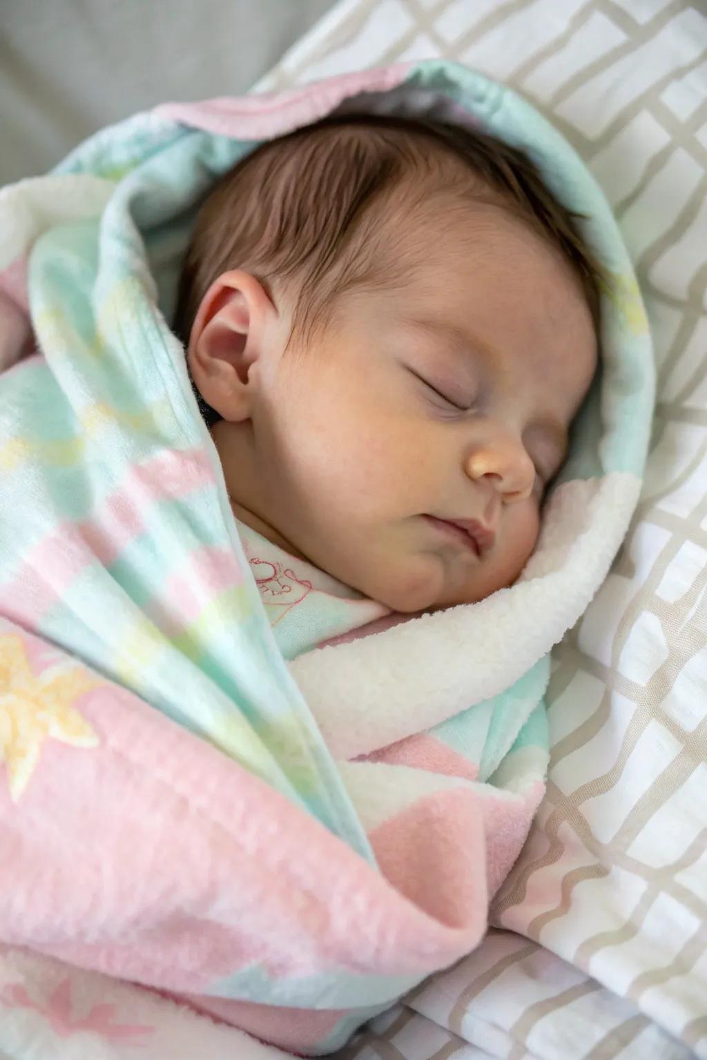 A tender detail capturing the peaceful slumber of your newborn.