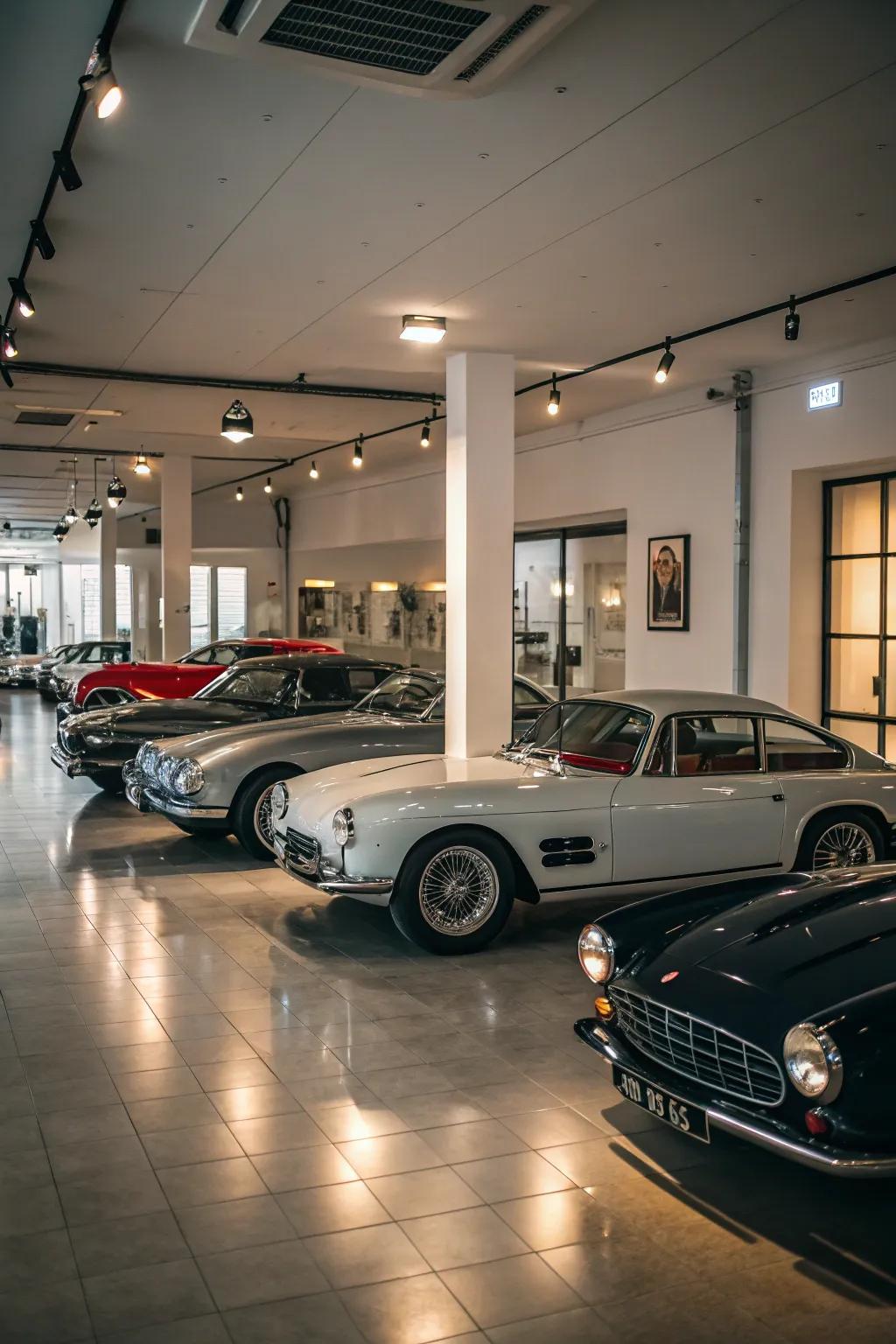 Showcase your passion for vintage cars in a transformed garage.