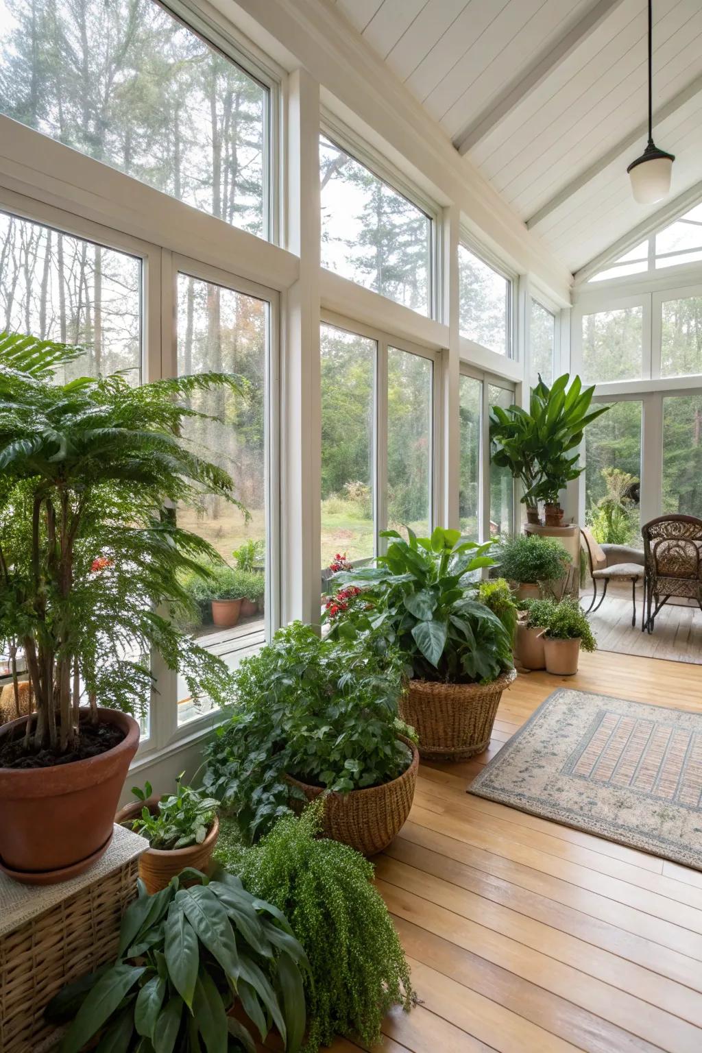 Flora infuses vitality and vibrancy into the area.
